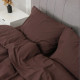 Постільна білизна сімейна Viluta Сатин Wash-82-S 210х143х2 см шоколадне
