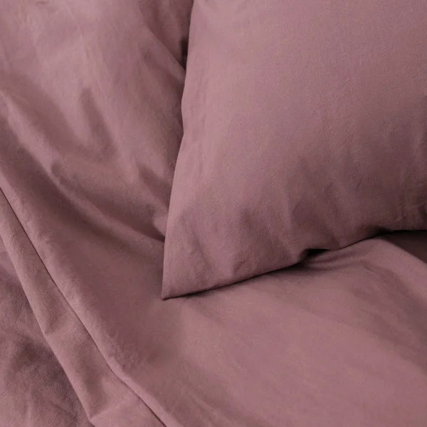 Постільна білизна сімейна Viluta Сатин Wash-83-S 210х143х2 см холодна рожева