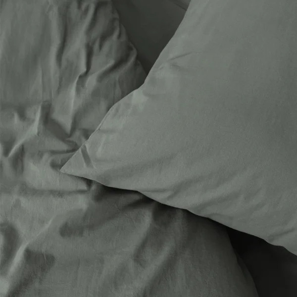 Постільна білизна сімейна Viluta Сатин Wash-84-S 210х143х2 см холодна зелена