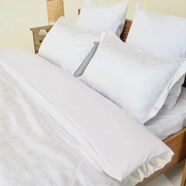 Постільна білизна сімейна Tiare Сатин Жаккард 1908-S 210х143х2 см біла