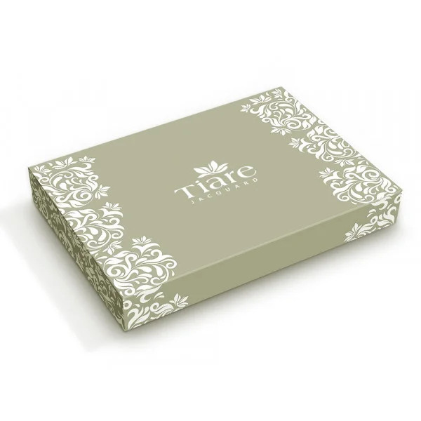 Постільна білизна сімейна Tiare Сатин Жаккард 1908-S 210х143х2 см біла