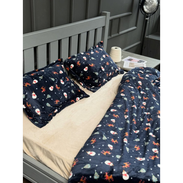 Постільна білизна полуторна Dushka Home Сатин Плюш 21447 160х215 см