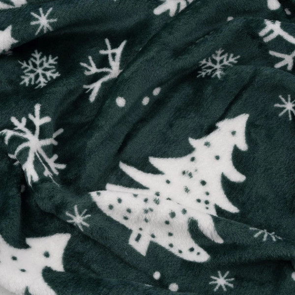 Плед Ardesto Christmas Flannel Ялинки Зелений ART0128PB 160х200 см