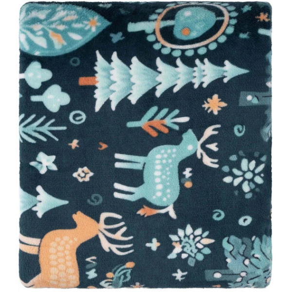 Плед Ardesto Christmas Flannel Олені Зелений ART0127PB 160х200 см