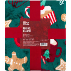 Плед Ardesto Christmas Flannel Різдвяні смаколики Зелений ART0122PB 160х200 см