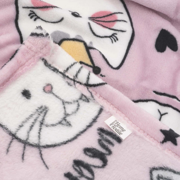 Плед Ardesto Flannel Котики ART0132PB 160х200 см