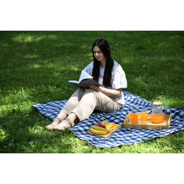 Плед Ardesto Picnic Клітка ART0916BC 130х170 см синій