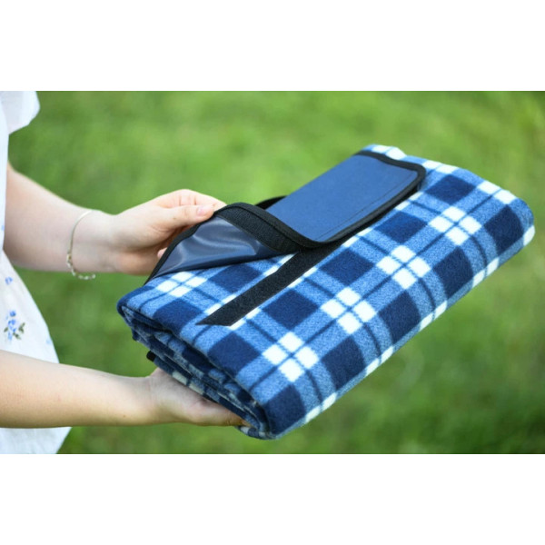Плед Ardesto Picnic Клітка ART0916BC 130х170 см синій