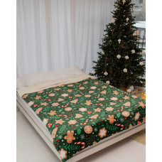 Плед Dushka Home Новорічний 20960 200х230 см зелений