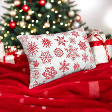 Подушка новорічна Otex Сніжинки 21038 30х40 см біла