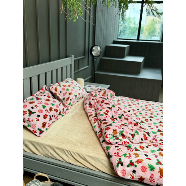 Постільна білизна двоспальне Dushka Home Сатин Плюш 21461 180х215 см