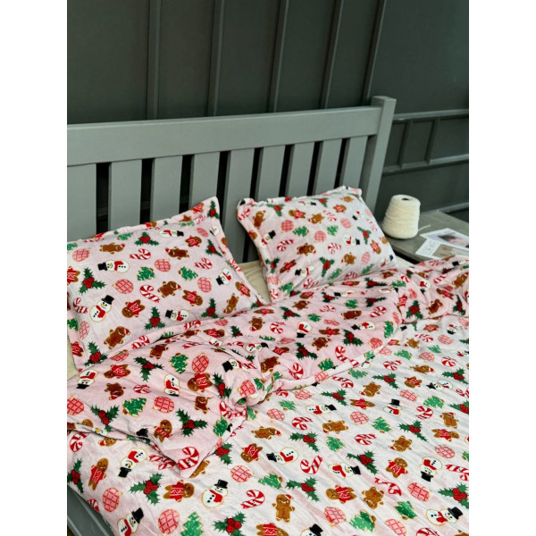 Постільна білизна двоспальне Dushka Home Сатин Плюш 21461 180х215 см