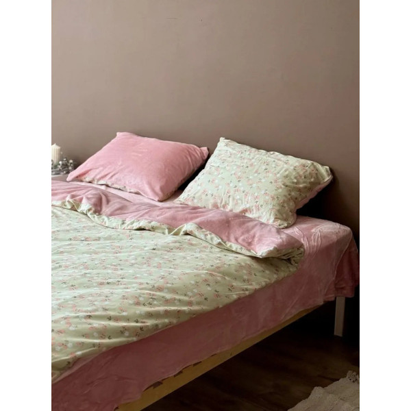 Постільна білизна двоспальне Dushka Home Сатин Плюш 21497 180х215 см