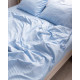 Постільна білизна двоспальна Dushka Home Страйп сатин 20529 180х215 см блакитне