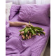 Постільна білизна двоспальна Dushka Home Страйп сатин 20597 180х215 см лавандове