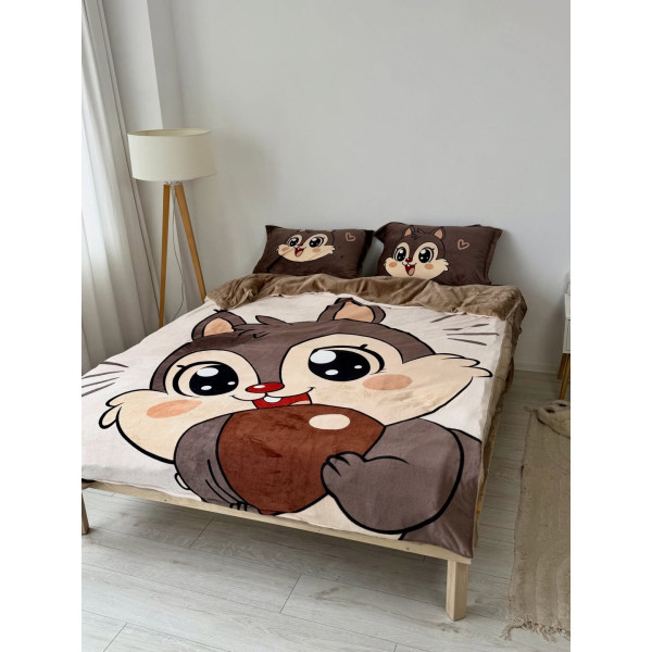 Постільна білизна дитяча плюшеве євро Dushka Home 21465 200х220 см