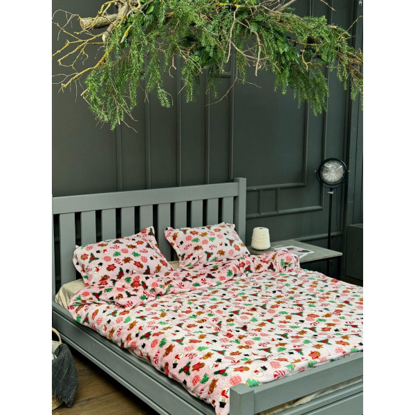 Постільна білизна євро Dushka Home Сатин Плюш 21462 200х220 см