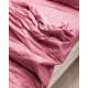 Постільна білизна євро Dushka Home Страйп сатин 20526 200х220 см рожева