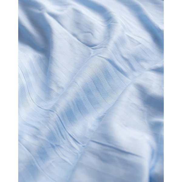 Постільна білизна євро Dushka Home Страйп сатин 20530 200х220 см блакитне