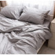 Постільна білизна євро Dushka Home Страйп сатин 20574 200х220 см асфальтова