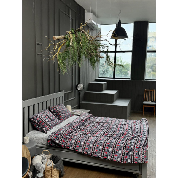 Постільна білизна полуторна Dushka Home Сатин Плюш 21457 160х215 см