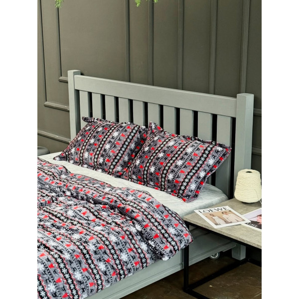 Постільна білизна полуторна Dushka Home Сатин Плюш 21457 160х215 см