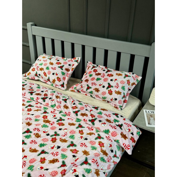 Постільна білизна полуторна Dushka Home Сатин Плюш 21460 160х215 см