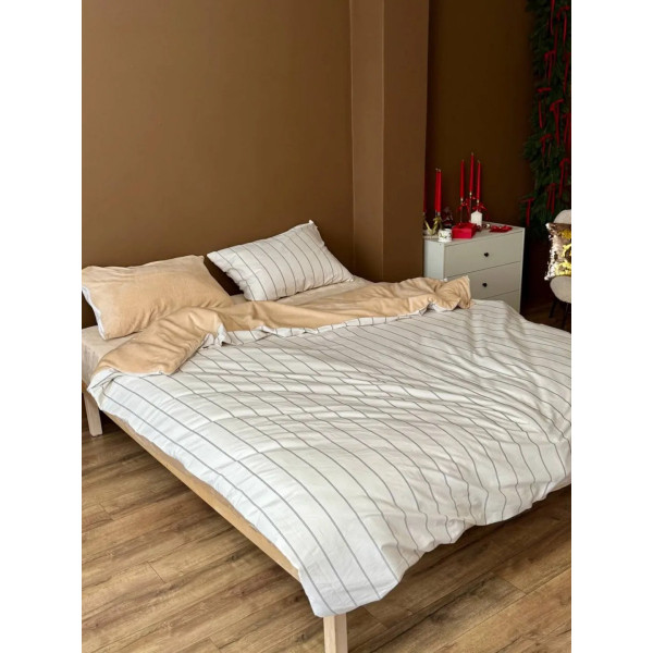 Постільна білизна полуторна Dushka Home Сатин Плюш 21504 160х215 см