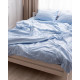 Постільна білизна полуторна Dushka Home Страйп сатин 20528 160х215 см блакитне