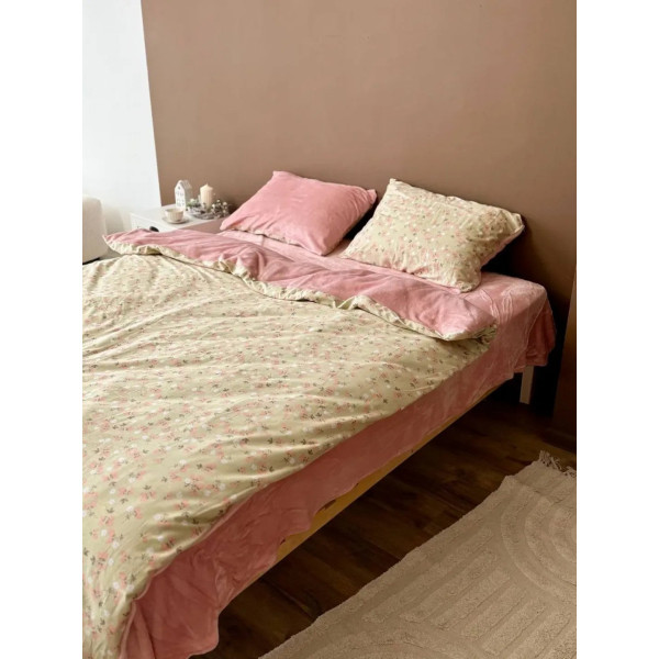 Постільна білизна сімейна Dushka Home Сатин Плюш 21499 160х215х2 см
