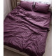 Постільна білизна сімейна Dushka Home Страйп сатин 20535 160х215х2 см сливова