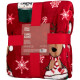 Плед Ardesto Christmas Flannel Веселі олені Червоний ART0117PB 160х200 см