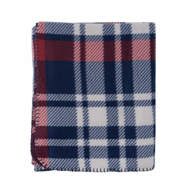 Плед Ardesto FleeСe ART0719PB 130х160 см синій з бордовим