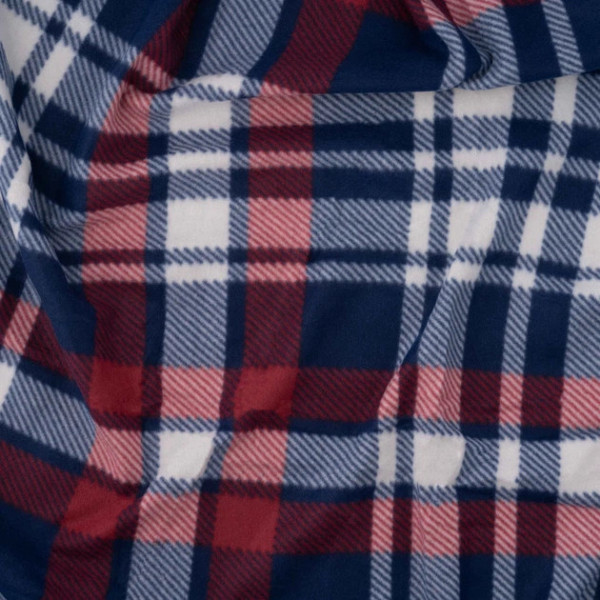 Плед Ardesto FleeСe ART0719PB 130х160 см синій з бордовим