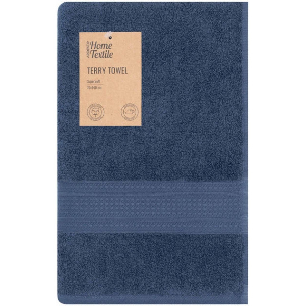 Рушник банний махровий Ardesto SuperSoft ART2270DBP 70х140 см синій