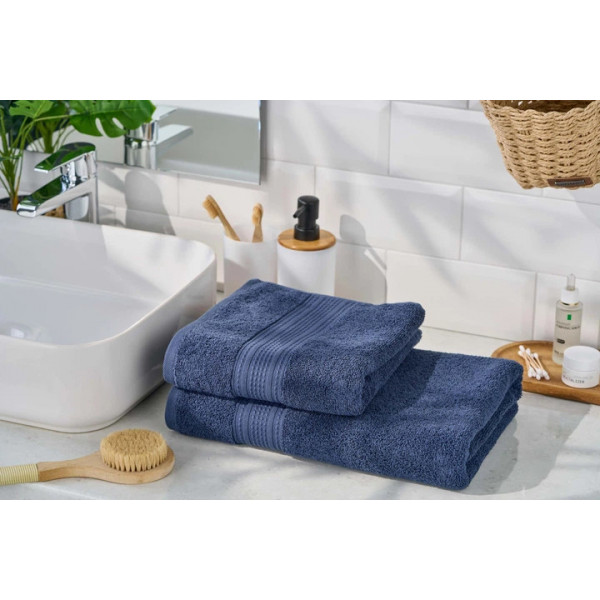 Рушник банний махровий Ardesto SuperSoft ART2270DBP 70х140 см синій