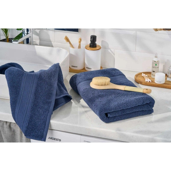 Рушник банний махровий Ardesto SuperSoft ART2270DBP 70х140 см синій