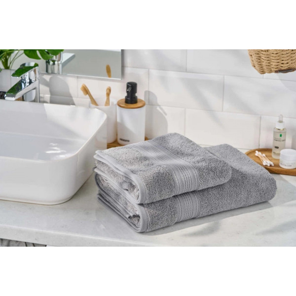 Рушник банний махровий Ardesto SuperSoft ART2270SLP 70х140 см сіре