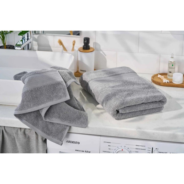 Рушник банний махровий Ardesto SuperSoft ART2270SLP 70х140 см сіре