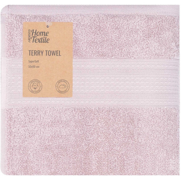 Рушник махровий Ardesto SuperSoft ART2250SCP 50х90 см рожевий