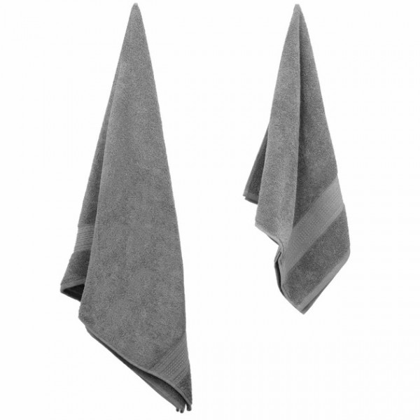 Рушник махровий Ardesto SuperSoft ART2250SLP 50х90 см темно-сіре