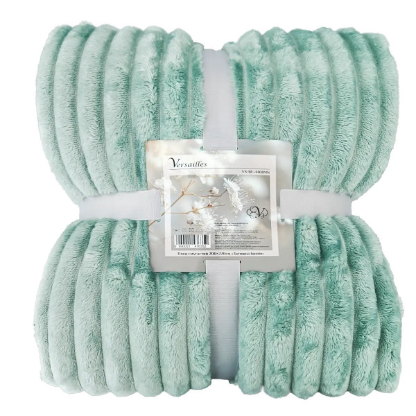 Плед смугастий Versailles Затишна Ідилія VS-BF-3000MS 150х200 см бірюзовий