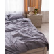 Постільна білизна євро Dushka Home Страйп сатин 20578 200х220 см сіра