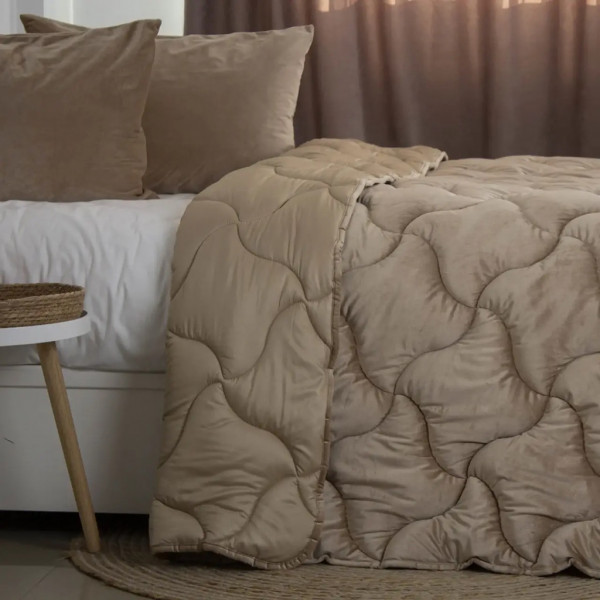 Ковдра євро ТЕП VELOUR Золотий беж 1-04872_34482 200х210 см бежевий