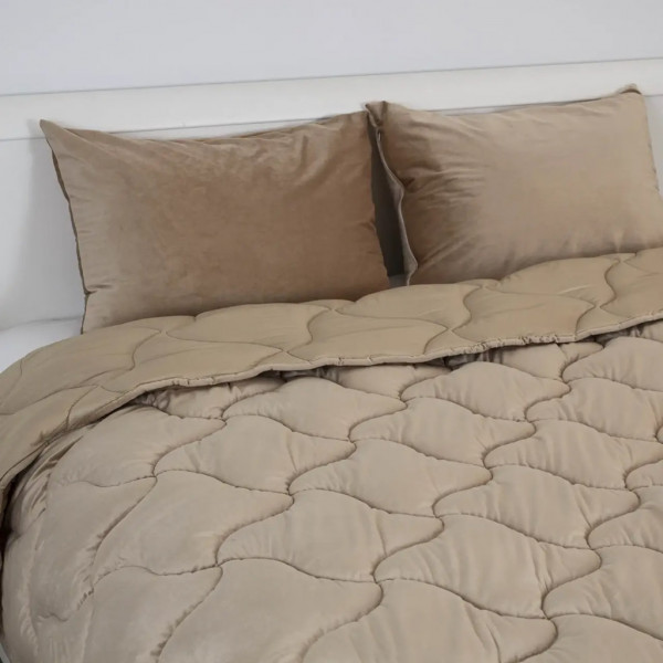 Ковдра євро ТЕП VELOUR Золотий беж 1-04872_34482 200х210 см бежевий