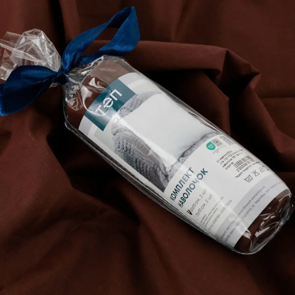 Комплект наволочек ТЕП Cocoa 2-04245_32329 70х70 см 2 шт серый