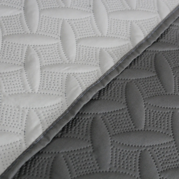 Покривало полуторне з наволочкою ТЕП Vintage 4-00507_18080 150х210 см сіре