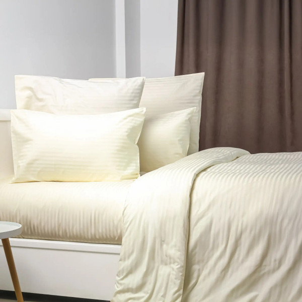 Постільна білизна євро ТЕП СТРАЙП САТИН PREMIUM Caramel 2-04800_34080 200х215 см карамель