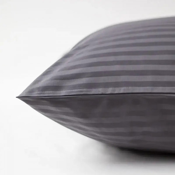 Постільна білизна євро ТЕП СТРАЙП САТИН PREMIUM Graphite 2-04800_34074 200х215 см графітова