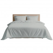 Постільна білизна євро ТЕП СТРАЙП САТИН PREMIUM Grey 2-04800_34075 200х215 см сіра